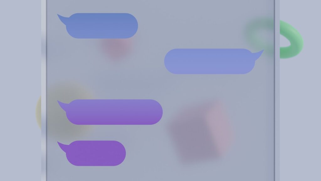 Interfaz tipo chatbot de Siri AI con diálogo de ida y vuelta en un iPhone