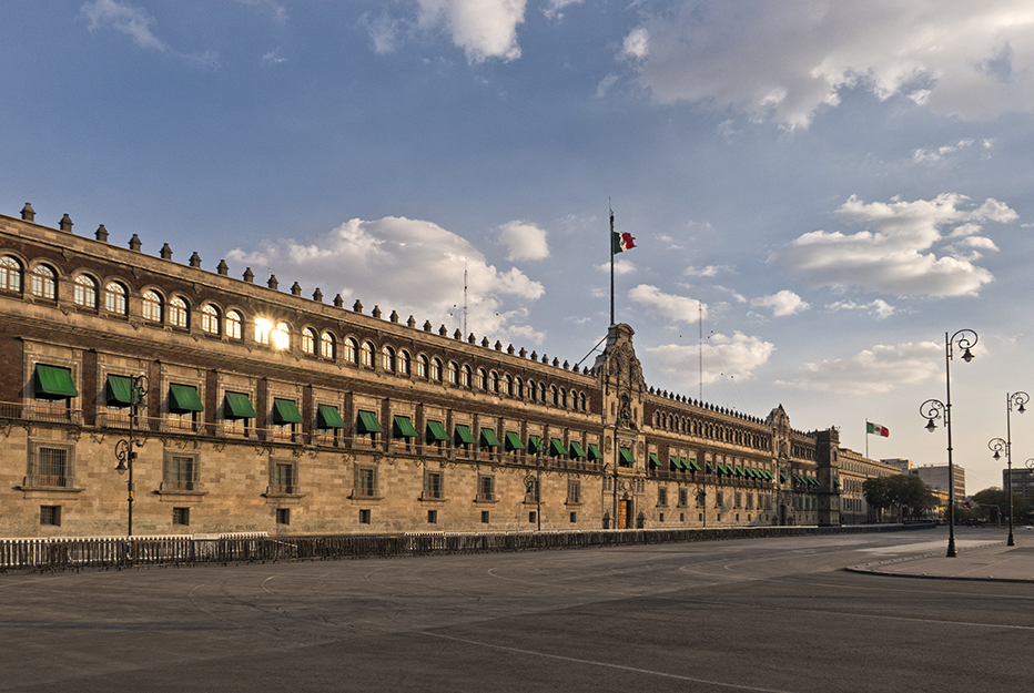 Palacio Nacional en la Ciudad de México, sede del Poder Ejecutivo federal
