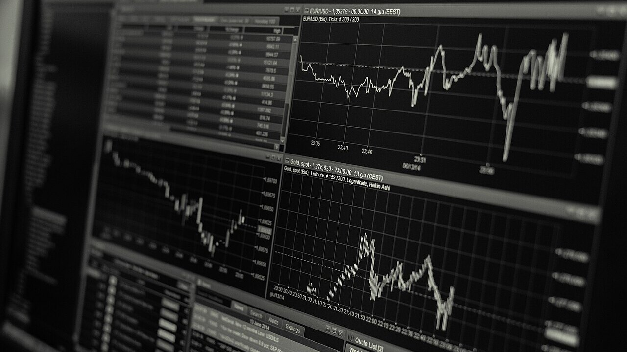 Gráficas de mercados financieros y tasas de interés