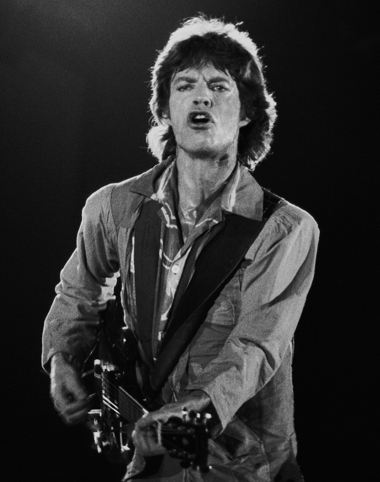 Los Rolling Stones durante una presentación en vivo