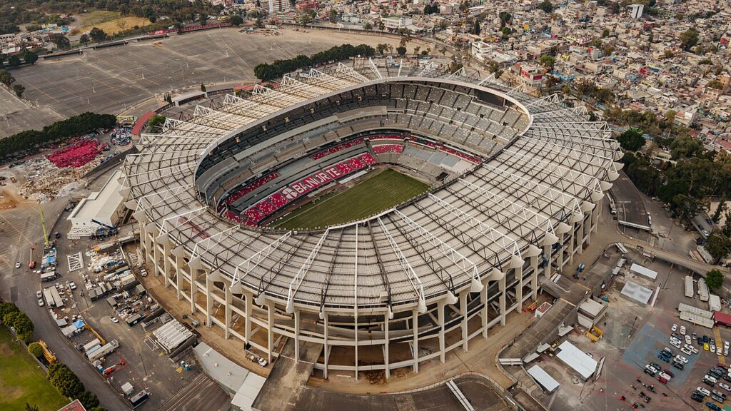 Estadio Banorte, antes Estadio Azteca, adaptado para la Copa Mundial de la FIFA 2026
