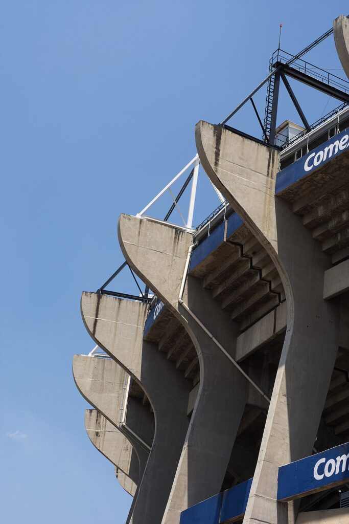 Vista del Estadio Azteca de la Ciudad de México, sede del partido México vs Inglaterra