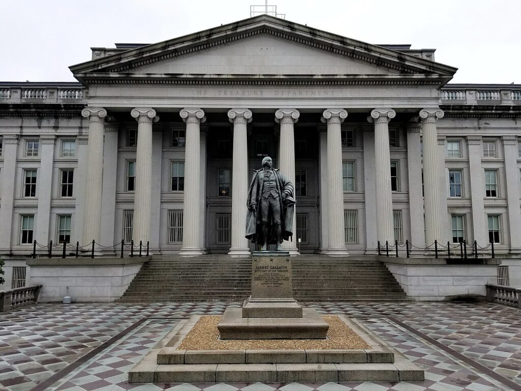 Edificio del Departamento del Tesoro de Estados Unidos en Washington