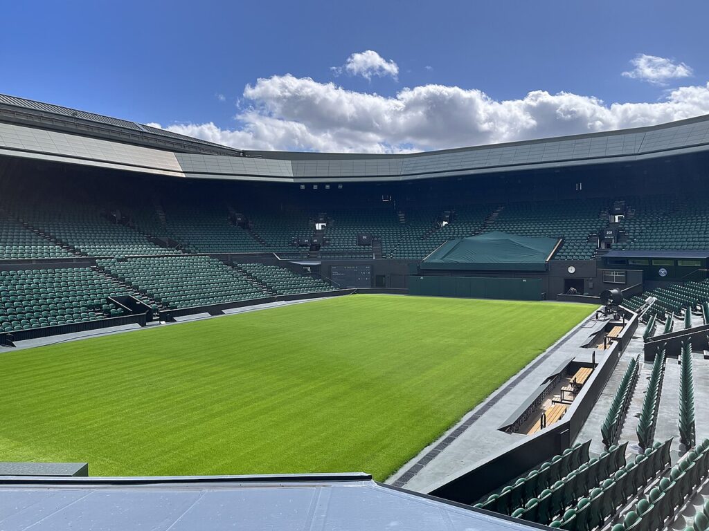 Pista central de Wimbledon, escenario del batacazo de la segunda ronda