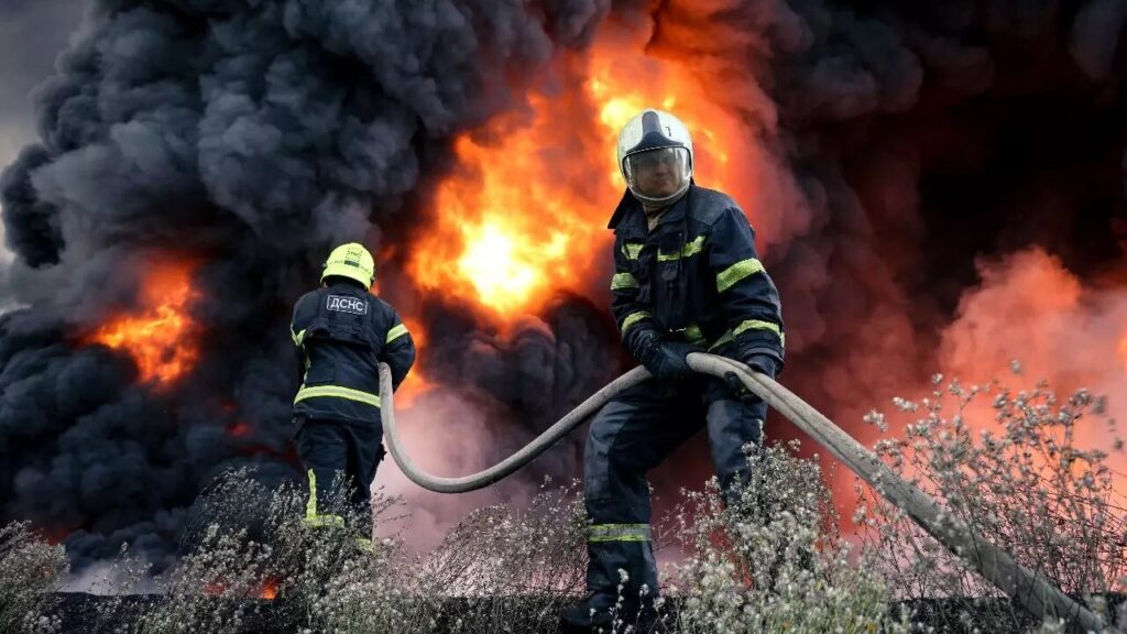 Un masivo ataque con drones y misiles golpeó edificios residenciales de Kiev.